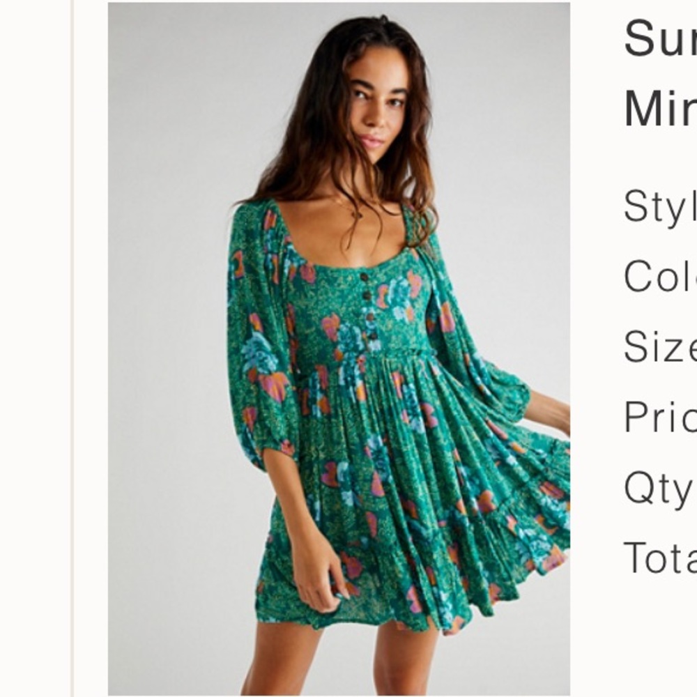 Summer Picnic Printed Mini Dress
